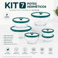 Potes Herméticos de Vidro 7 Peças