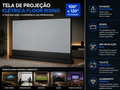 Tela de Projeção Elétrica Floor Rising Premium™ | 100” a 120” Retrátil, Motorizada e Portátil