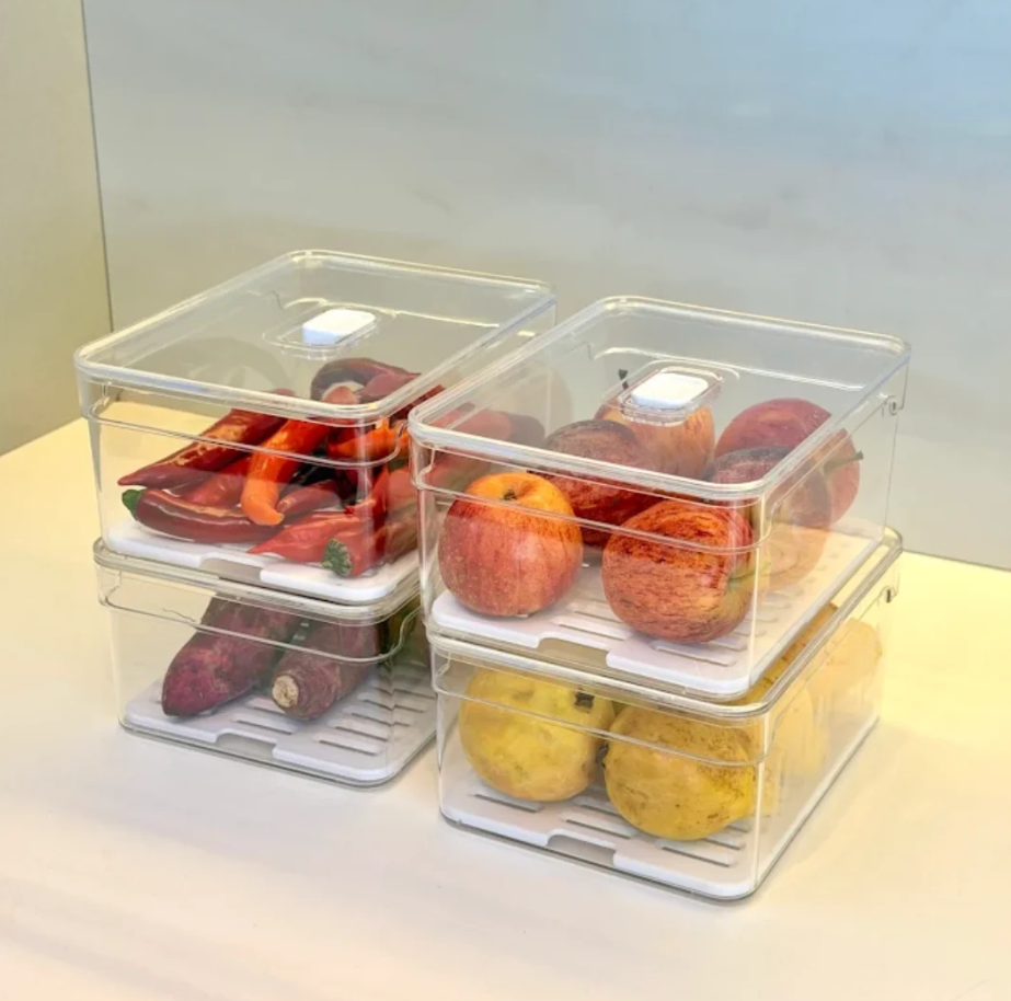 Kit 4 Organizadores Clear Fresh 2,2 Litros