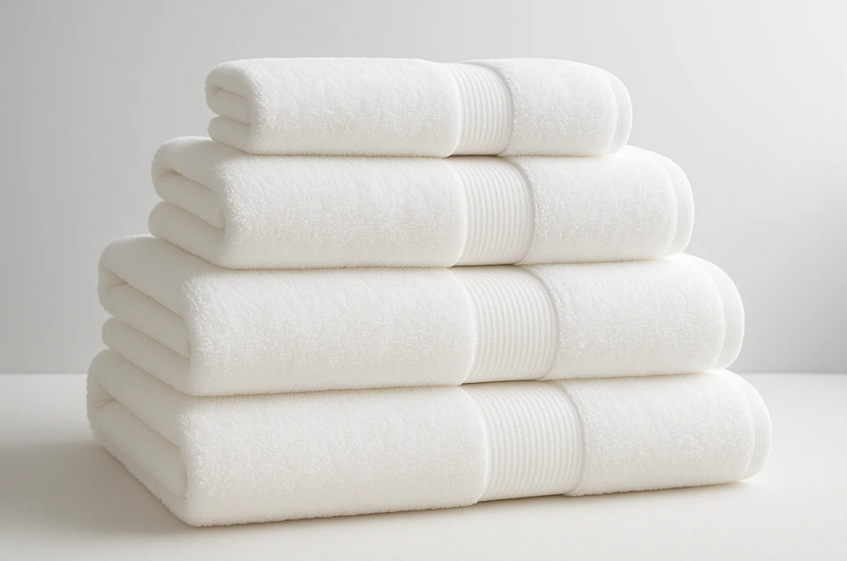 Conjunto 5 Toalhas Banho Premium Algodão Branco - 500g/m²