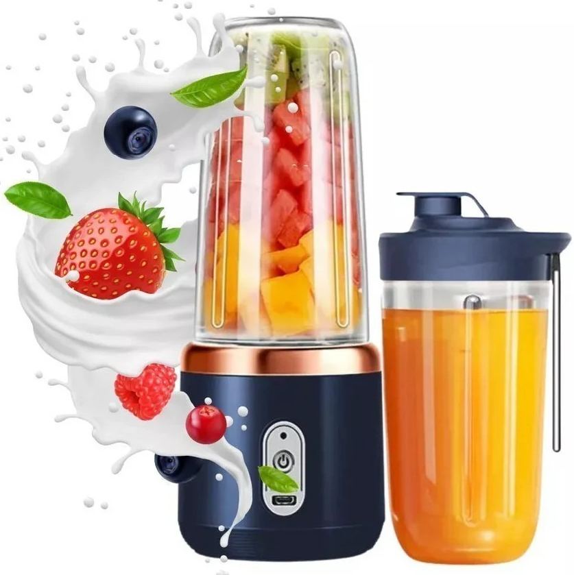 BlendGo Fresh™ — Mini Liquidificador Portátil 400ml com 6 Lâminas