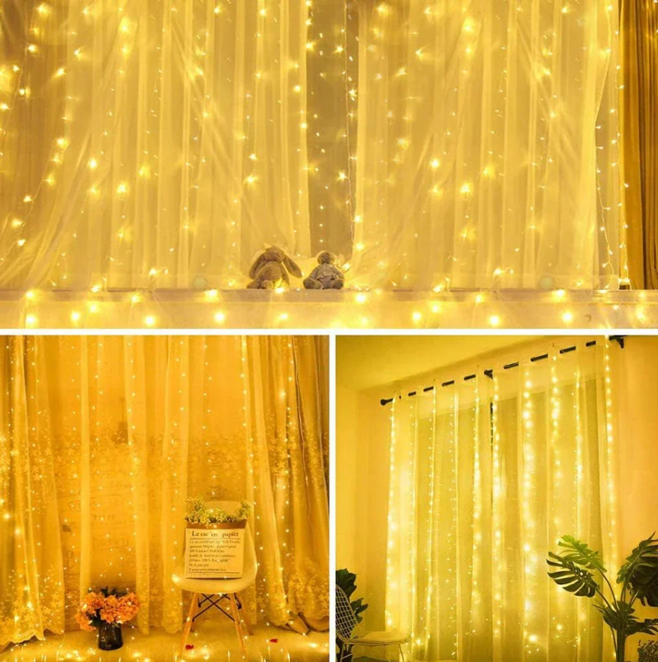 Cortina de Led Diversos 3x3 para o Natal