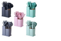 Kit Cozinha Premium 19 Peças™ | Utensílios em Silicone com Facas, Tábua e Suporte Organizador
