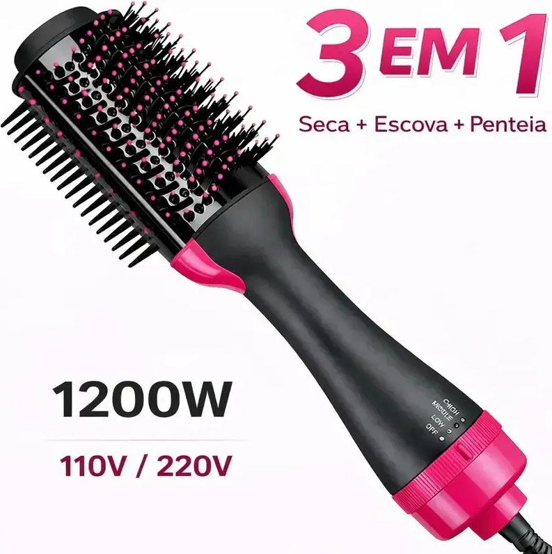 BellaDry Pro Max™ — Escova Secadora, Alisadora e Modeladora 3 em 1