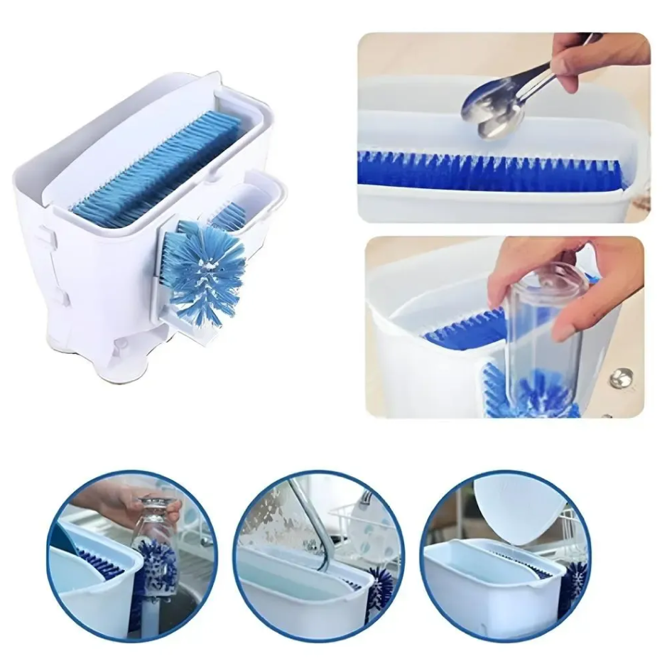 CleanDish Portátil™ — Lava-Louças Manual para Pratos, Copos e Talheres