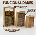 Kit 3 Porta Alimentos Organizador Pinus Ecológico Prático