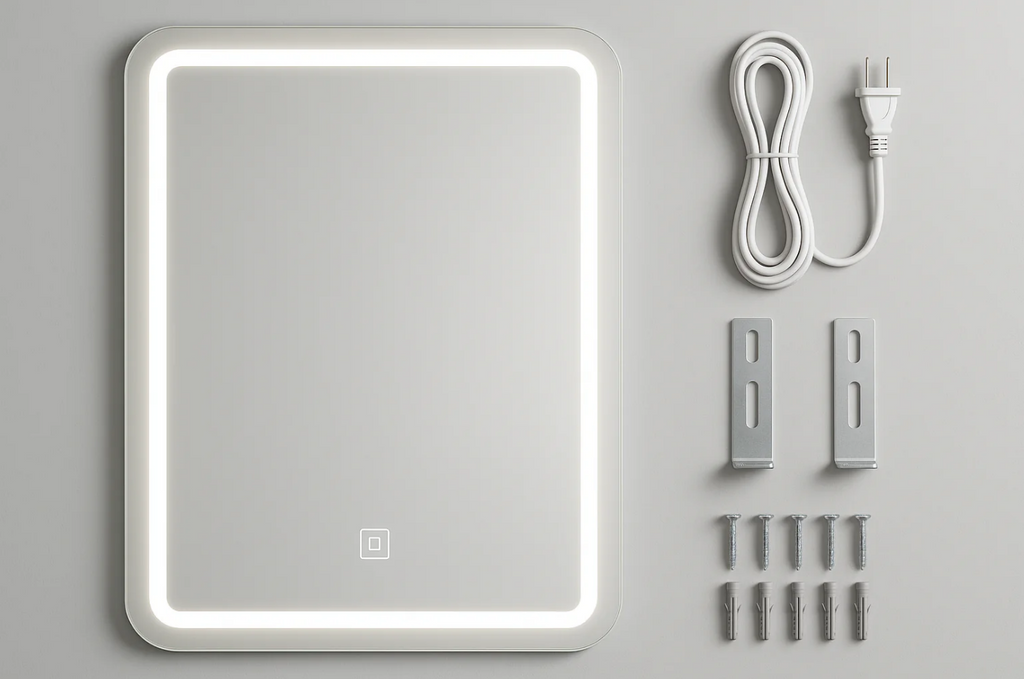 Espelho Banheiro LED 60x80cm - Iluminação Touch Moderno