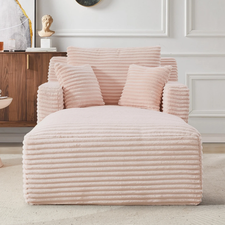 Sofá reclinável moderno com chaise longue