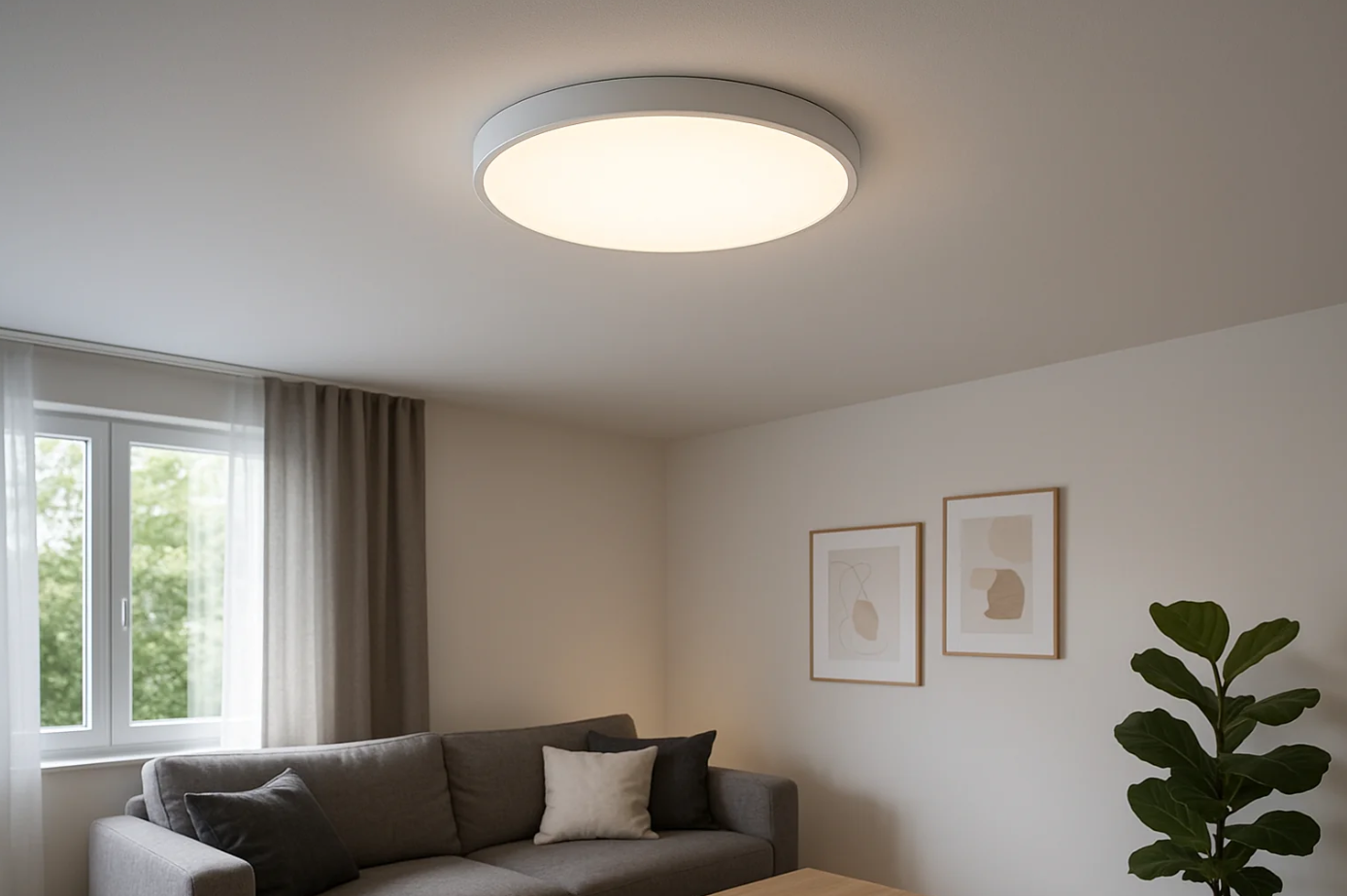 Plafon LED Redondo 40cm Branco Luz Fria Sobrepor
