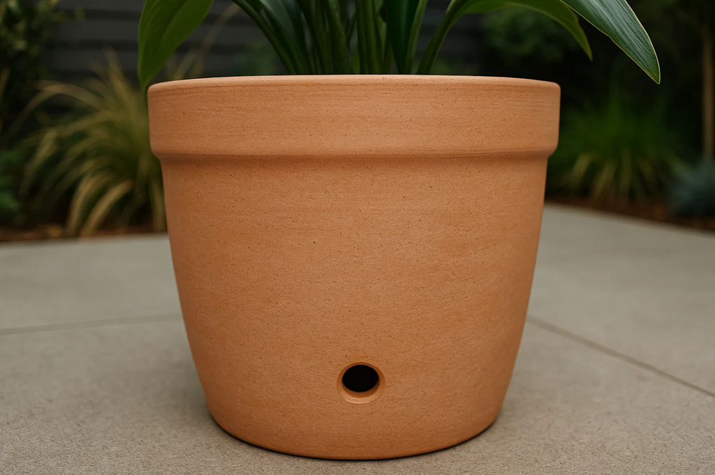 Vaso de Cerâmica Grande Terracota com Drenagem 40x45cm