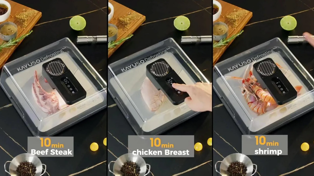 Bandeja de descongelamento rápida para carne, caixa de descongelamento de carne recarregável via USB com tampa