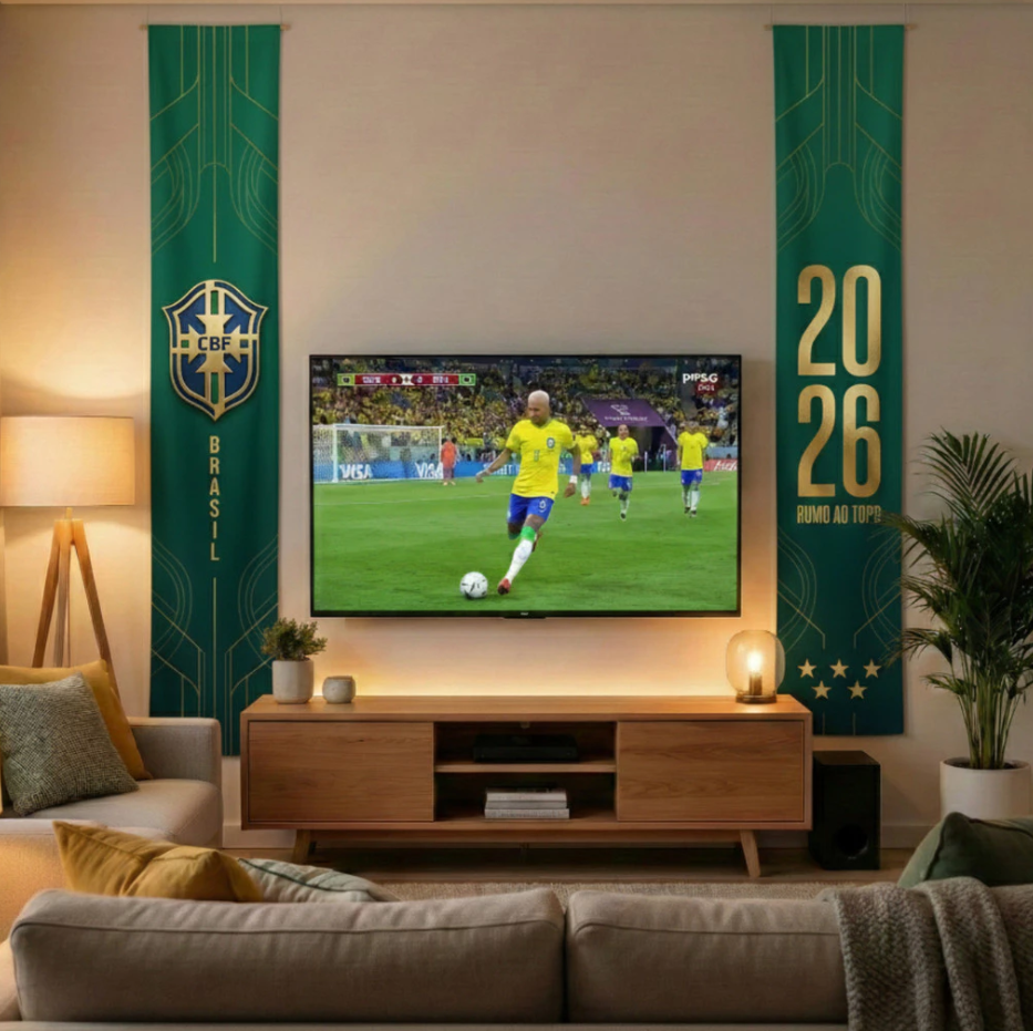 Faixas Premium Brasil Decoração Unica Exclusiva Peças Painel Vertical Copa 2026