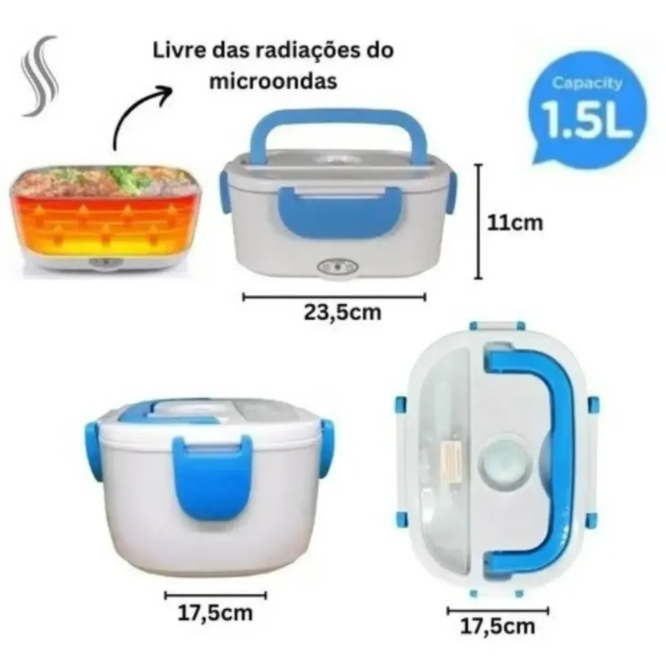 LunchBox Heat™ — Marmita Elétrica Bivolt para Casa e Carro