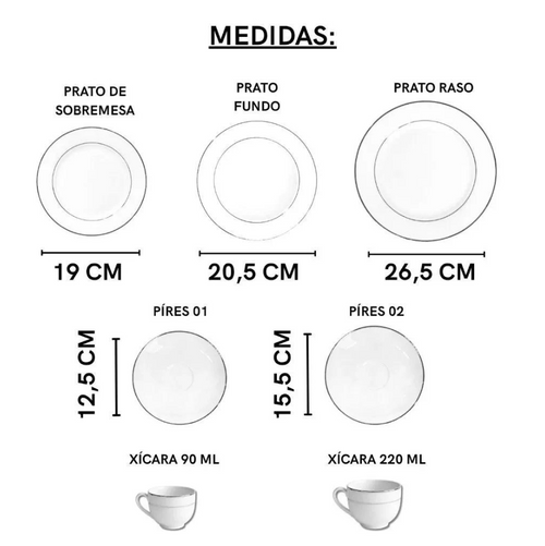 aparelho de jantar 42 peças Jogo de Jantar Porcelana Pratos de Porcelana para Jantar Majesty Gold