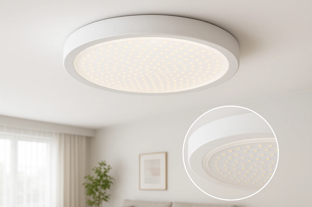 Plafon LED Redondo 40cm Branco Luz Fria Sobrepor