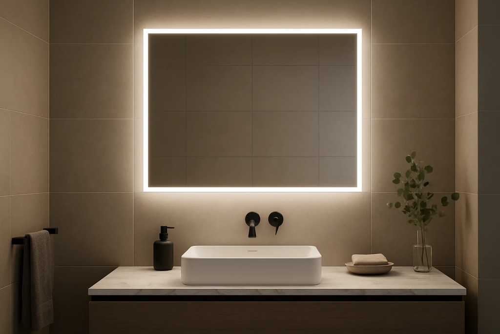 Espelho Banheiro LED 60x80cm - Iluminação Touch Moderno