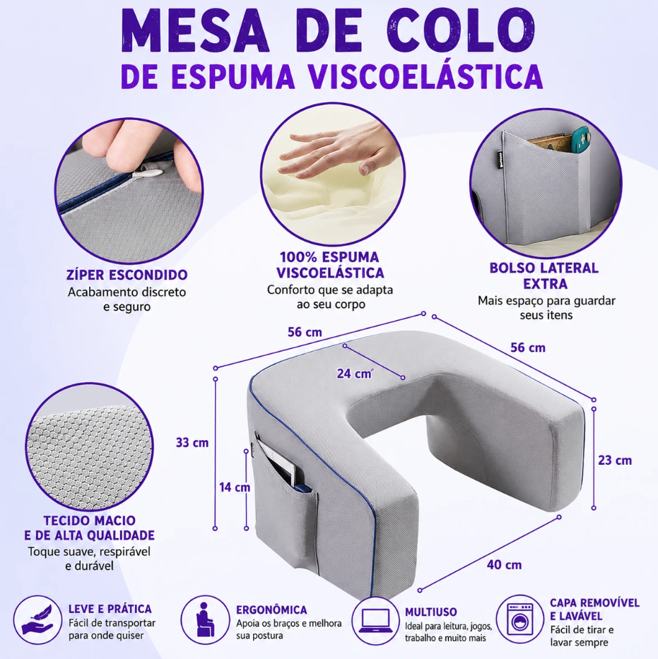 Almofada Ergonómica com Apoio para Braços