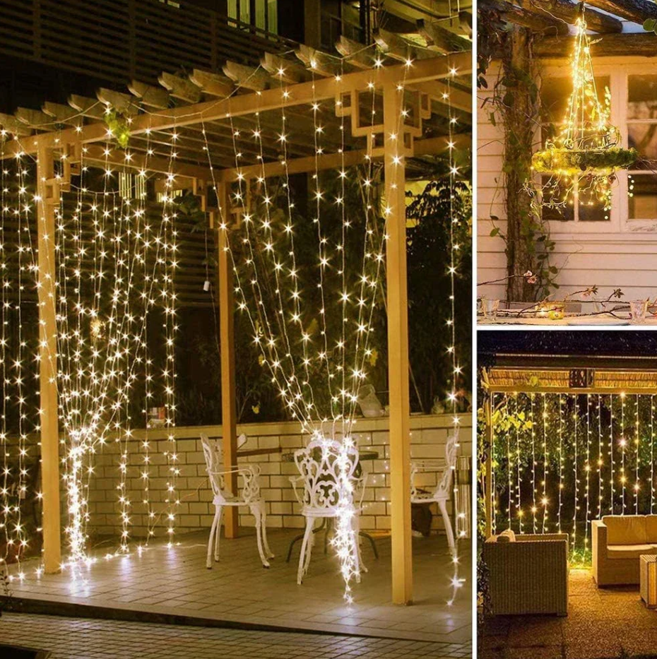 Cortina de Led Diversos 3x3 para o Natal