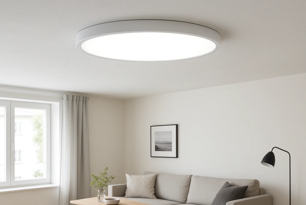 Plafon LED Redondo 40cm Branco Luz Fria Sobrepor