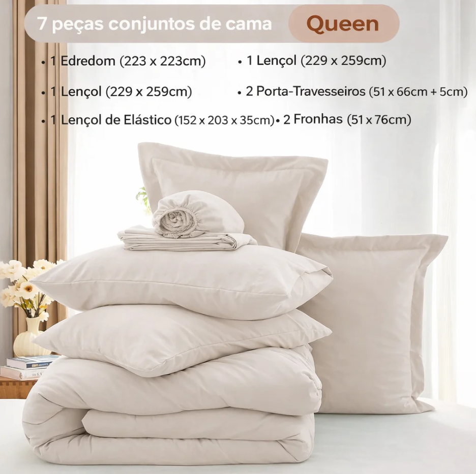 Conjunto de Edredom NUVEM com 7 Peças