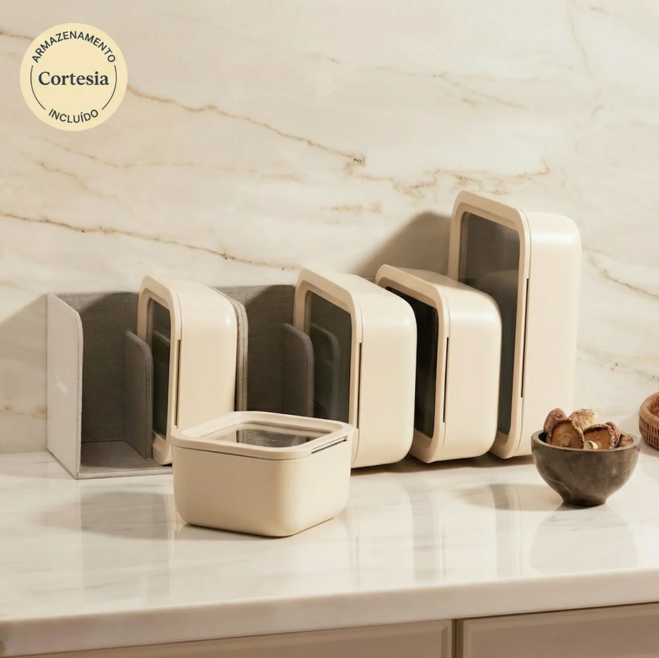Conjunto de Potes de Armazenamento Air Release