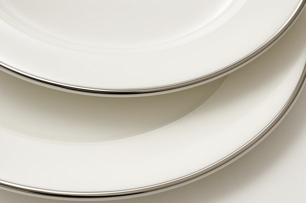 Conjunto 4 Travessas Porcelana Platina - Servir Premium