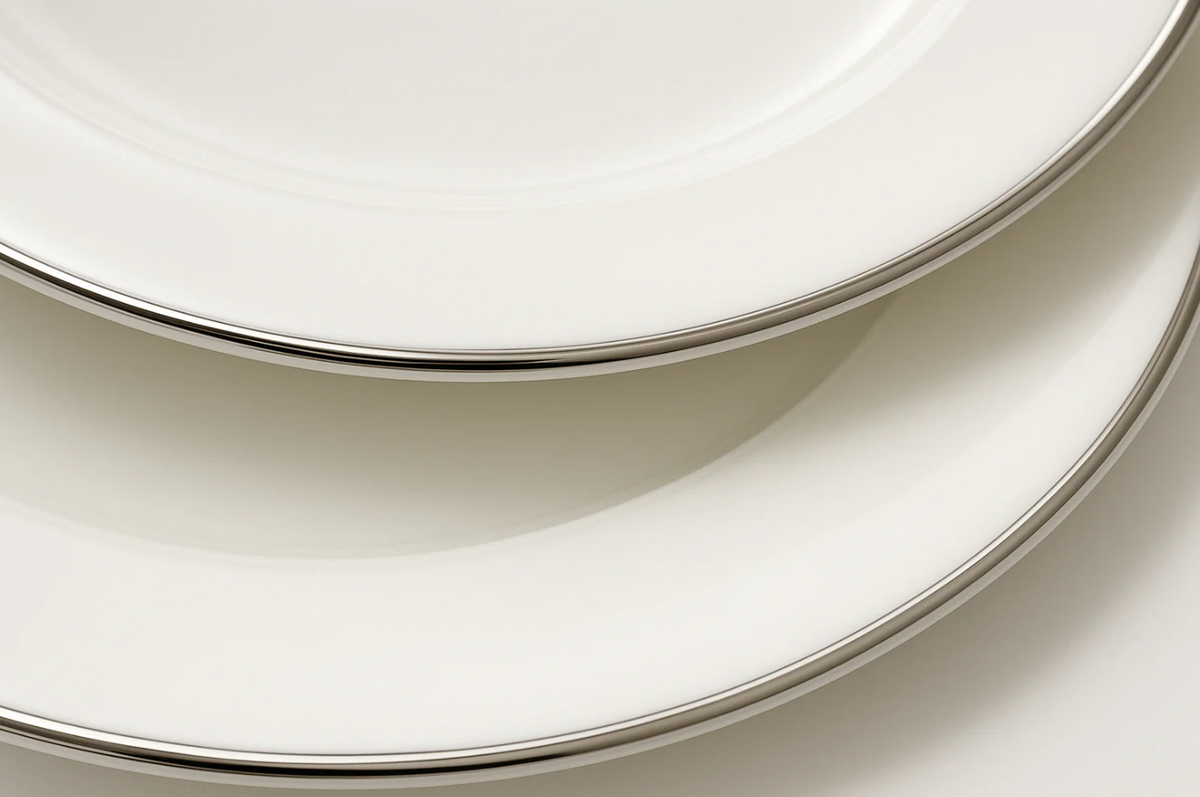 Conjunto 4 Travessas Porcelana Platina - Servir Premium