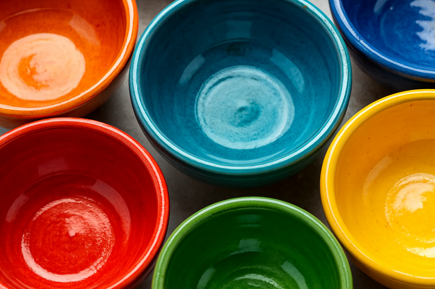 Conjunto 6 Bowls Coloridos Cerâmica - Cores Vibrantes