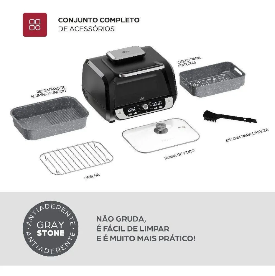Fritadeira Elétrica Wap Barbecue Digital 10l 220v