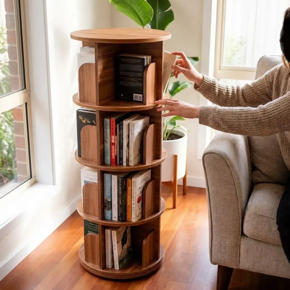 Estante Prateleira Giratória 360° para Livros
