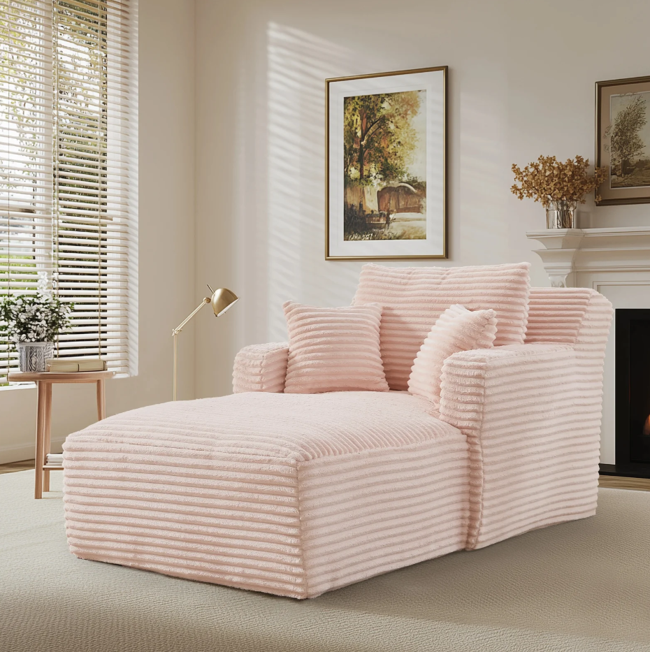 Sofá reclinável moderno com chaise longue