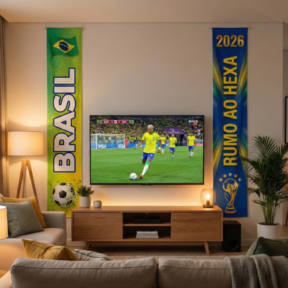 Faixas Premium Brasil Decoração Unica Exclusiva Peças Painel Vertical Copa 2026