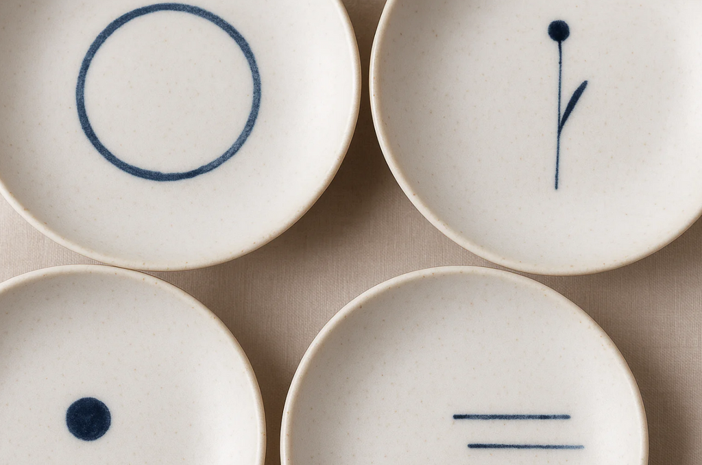 Conjunto Pratos Porcelana Japonesa Zen - 18 Peças Minimalista