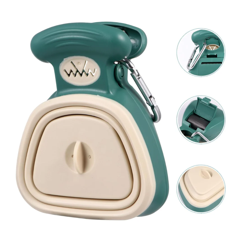 Kit Passeio Inteligente Pet CleanWalk™ | Coletor Higiênico + Garrafa Portátil com Tigela
