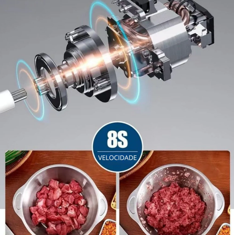 TurboChef Inox™ — Triturador Elétrico de Alimentos 2L Bivolt