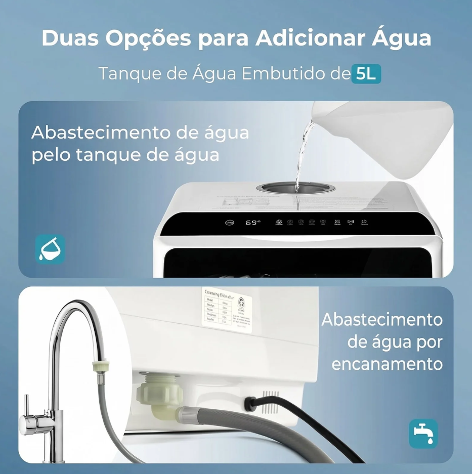 Lava-Louças Portátil de Bancada Ecowasher