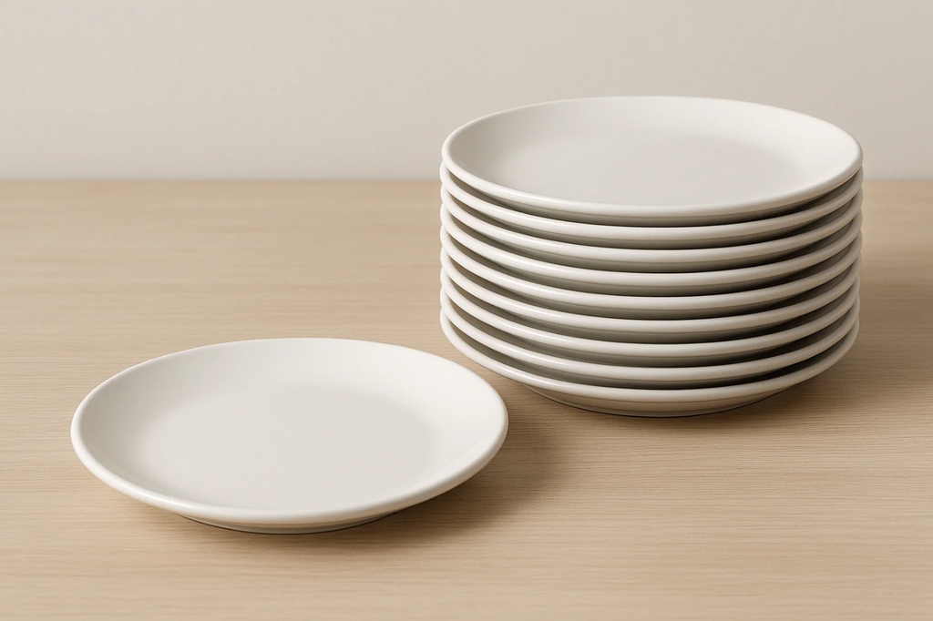 Conjunto 6 Pratos Rasos Brancos Cerâmica - 26cm
