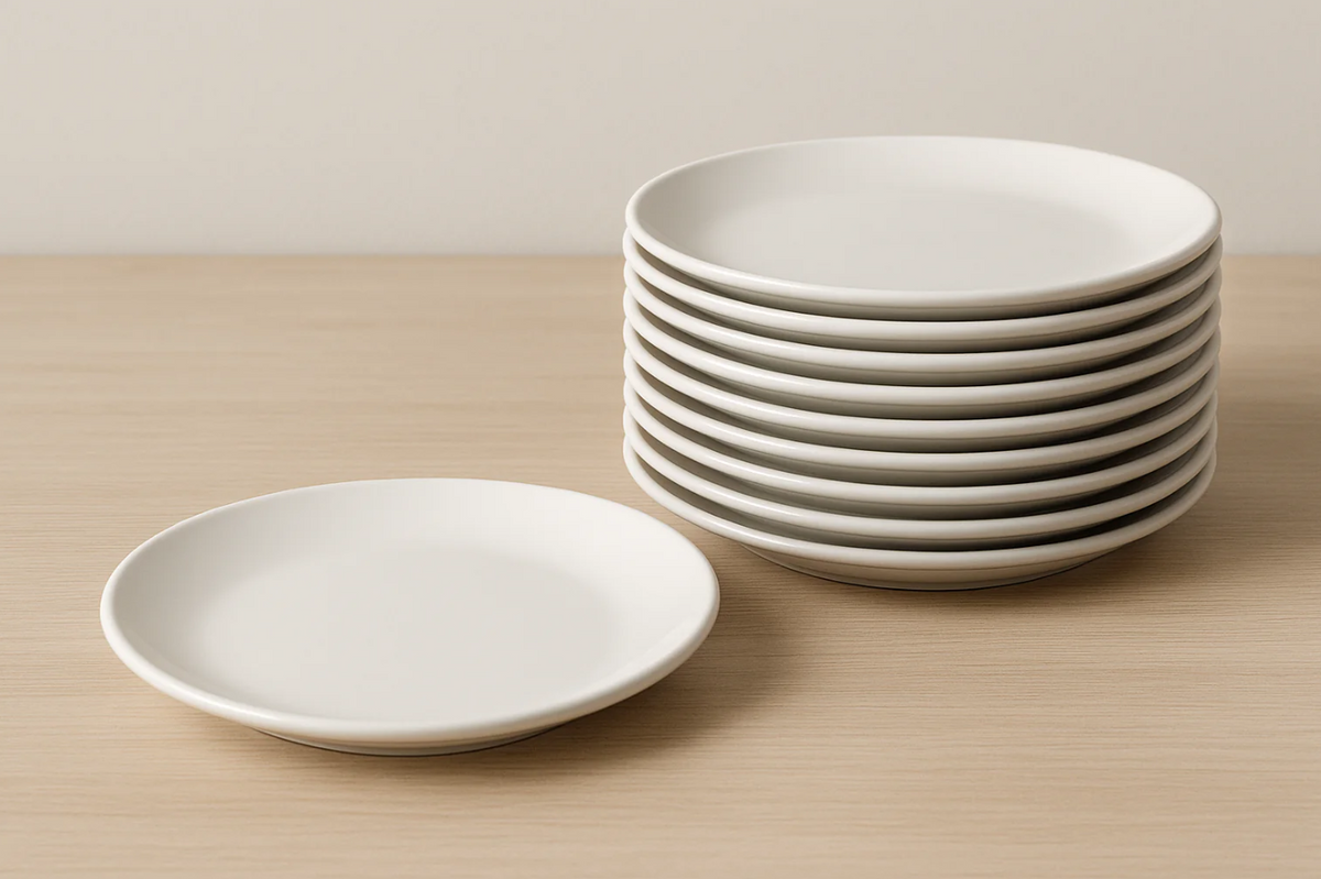 Conjunto 6 Pratos Rasos Brancos Cerâmica - 26cm