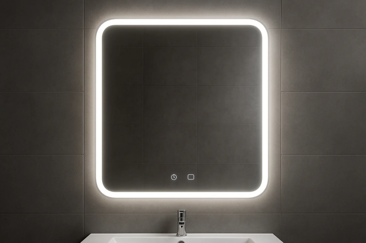 Espelho Banheiro LED 60x80cm - Iluminação Touch Moderno