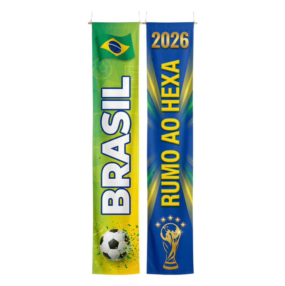 Faixas Premium Brasil Decoração Unica Exclusiva Peças Painel Vertical Copa 2026