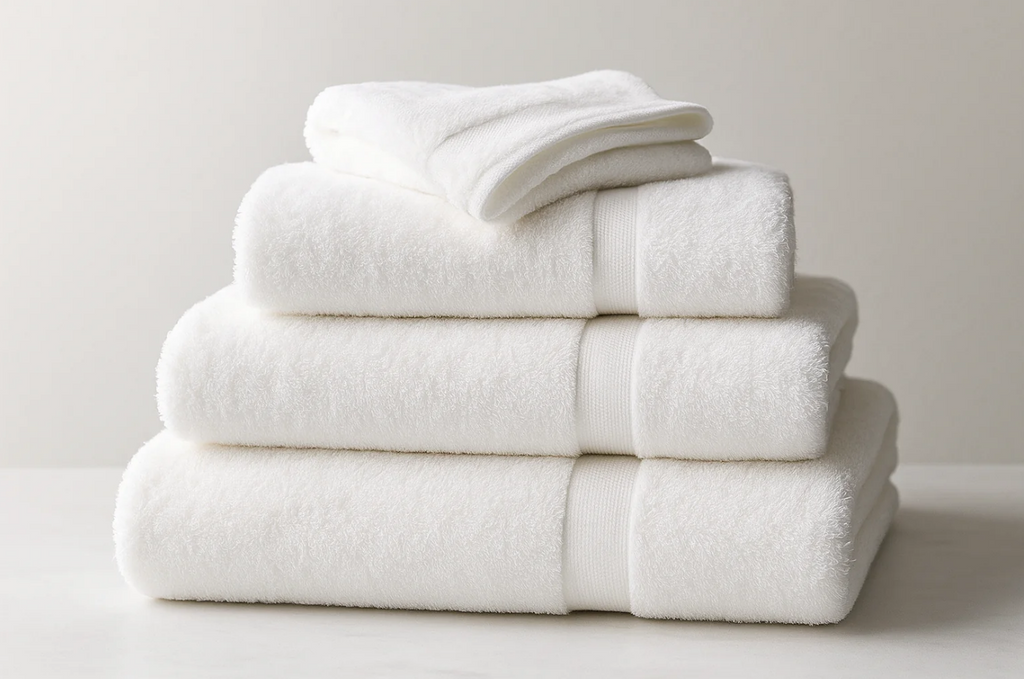 Conjunto 5 Toalhas Banho Premium Algodão Branco - 500g/m²