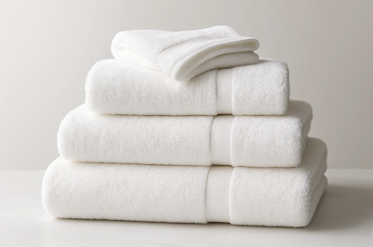 Conjunto 5 Toalhas Banho Premium Algodão Branco - 500g/m²