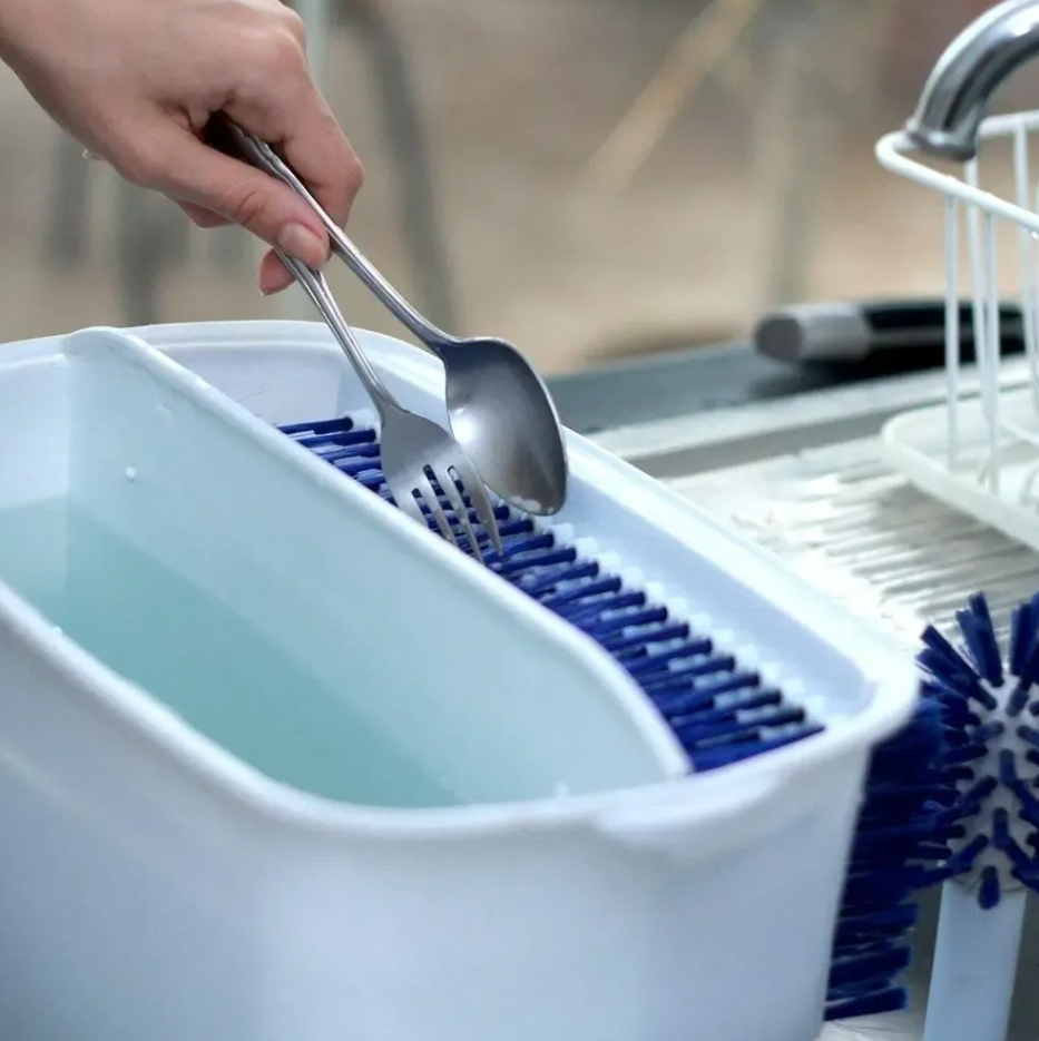 CleanDish Portátil™ — Lava-Louças Manual para Pratos, Copos e Talheres