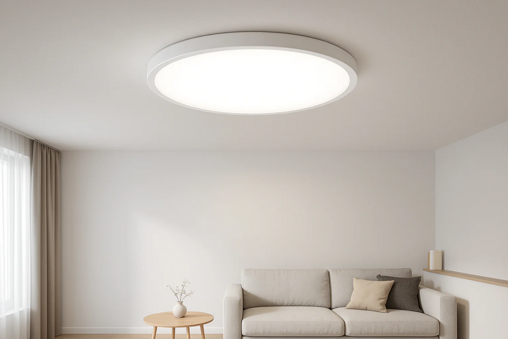 Plafon LED Redondo 40cm Branco Luz Fria Sobrepor