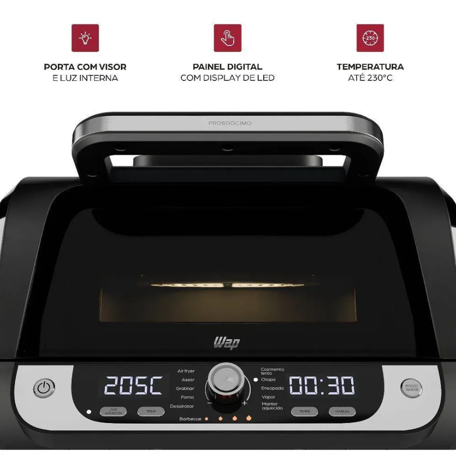 Fritadeira Elétrica Wap Barbecue Digital 10l 220v