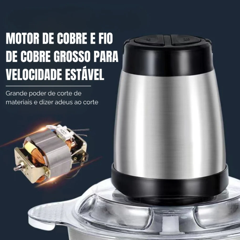 TurboChef Inox™ — Triturador Elétrico de Alimentos 2L Bivolt