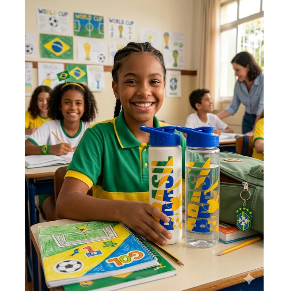Garrafa Brasil Copa Do Mundo Garrafa De Água Brasil Seleção Brasileira Alça Copa Chaveiro Brasil Squeeze Brasil Oficial