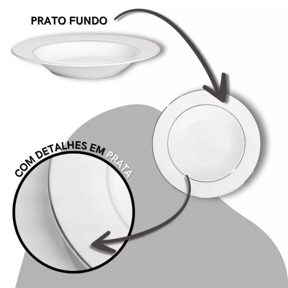 aparelho de jantar 42 peças Jogo de Jantar Porcelana Pratos de Porcelana para Jantar Majesty Gold