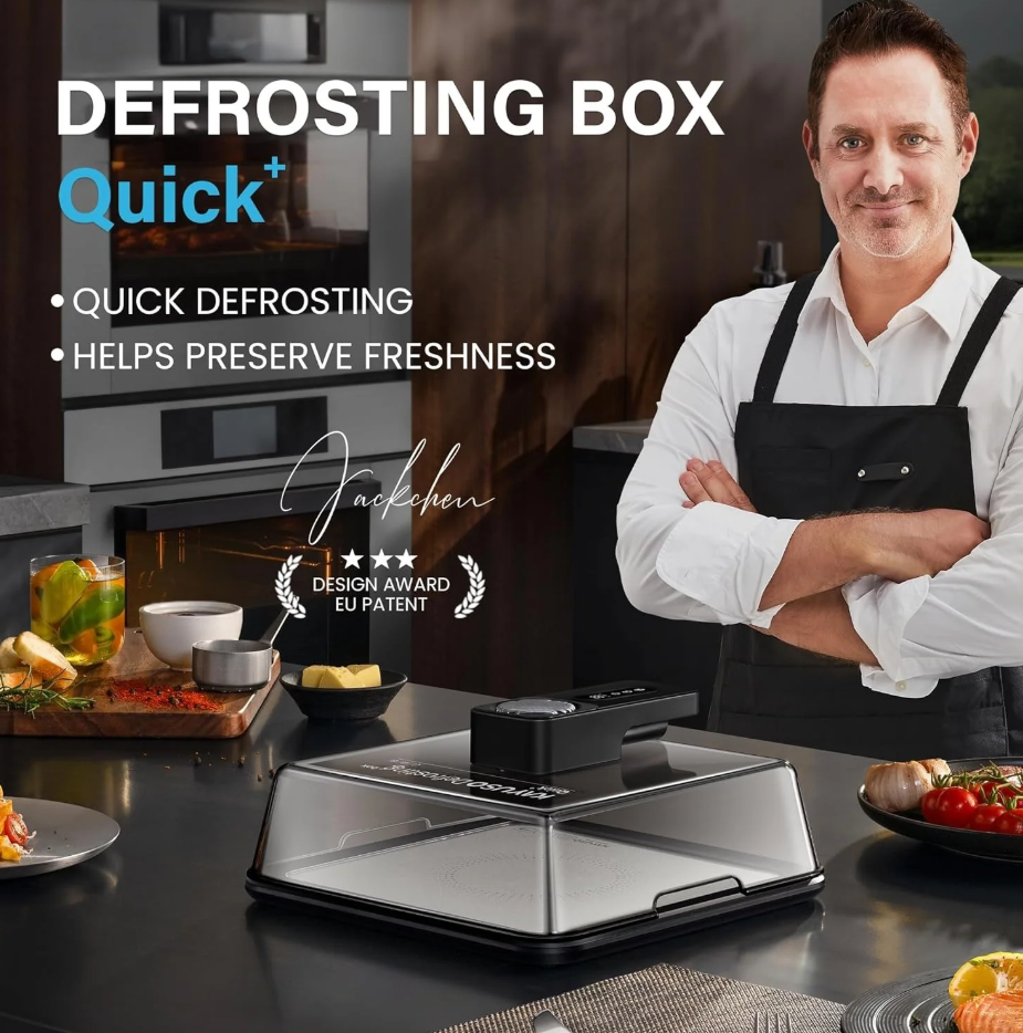 Bandeja de descongelamento rápida para carne, caixa de descongelamento de carne recarregável via USB com tampa