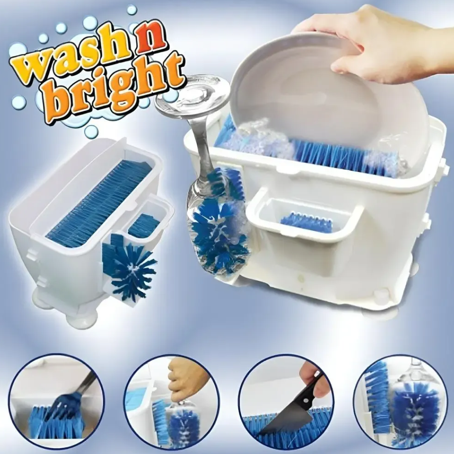 CleanDish Portátil™ — Lava-Louças Manual para Pratos, Copos e Talheres
